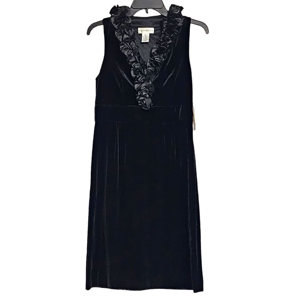 London Style Midi Dress Sz 6  crushed velvet dress whimsigoth Fairy Grunge NWT